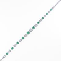 K18WG エメラルドブレスレット