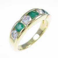 K18YG エメラルドリング