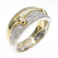 K18YG／PT ダイヤモンドリング