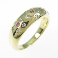 K18YG ピンクサファイヤリング