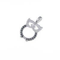 18KWG フクロウ ダイヤモンドペンダント