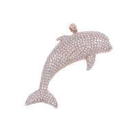 K18PG イルカ ダイヤモンドペンダント