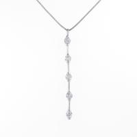 K18WG／PT ダイヤモンドネックレス