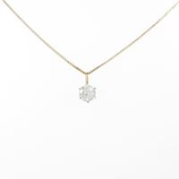 K18YG ソリティア ダイヤモンドネックレス