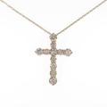 K18PG クロス ダイヤモンドネックレス