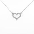 PT ハート ダイヤモンドネックレス