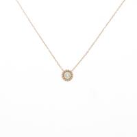 K18PG ソリティア ダイヤモンドネックレス