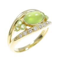 K18YG ペリドットリング