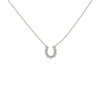 K10YG ホースシュー ダイヤモンドネックレス