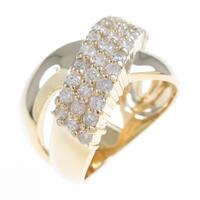 K18YG パヴェ ダイヤモンドリング