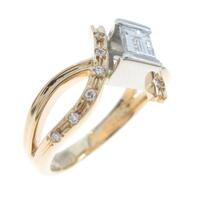 K18YG／PT ダイヤモンドリング