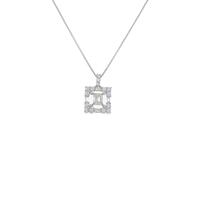 プラチナダイヤモンドネックレス 0．420ct・M・VS1・エメラルドカット