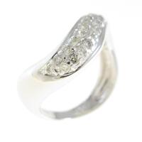 K18WG ダイヤモンド ピンキーリング