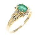 K18YG エメラルドリング