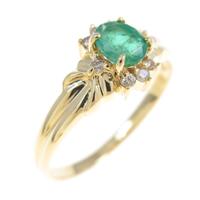 K18YG エメラルドリング