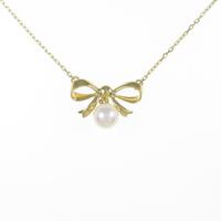 ミキモト リボン アコヤパールネックレス