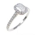 ティファニー ソレスト エメラルドカット リング 0．31ct・F・VVS1・エメラルドカット