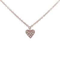 750PG ハート ダイヤモンドネックレス