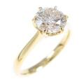 K18YG ダイヤモンドリング 1．003ct・J・SI2・GOOD