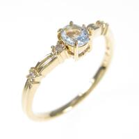 K18YG アクアマリンリング