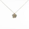 K18YG／K18WG フラワー ダイヤモンドネックレス