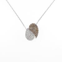 K18WG 2WAY パヴェ ダイヤモンドネックレス