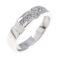 K18WG クロス ダイヤモンドリング