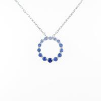 K18WG サファイヤネックレス