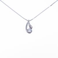 K18WG ダイヤモンドネックレス