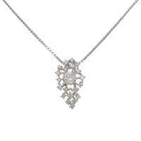 K18WG ダイヤモンドネックレス 0．708ct・H・SI2・GOOD