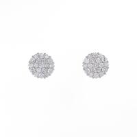 K18WG ダイヤモンドピアス