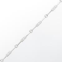 K18WG ダイヤモンドブレスレット