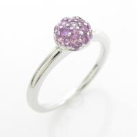 K18WG ピンクサファイヤリング