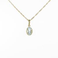 K18YG アクアマリンネックレス