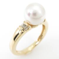 K18YG アコヤパールリング