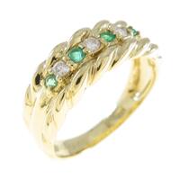 K18YG エメラルドリング