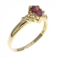 K18YG ガーネットリング