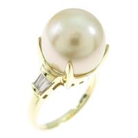 K18YG シロチョウパールリング