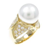 K18YG シロチョウパールリング