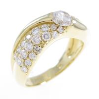 K18YG ダイヤモンドリング