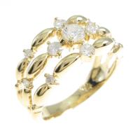 K18YG ダイヤモンドリング