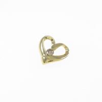 K18YG ハート ダイヤモンドペンダント