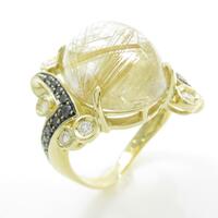 K18YG ルチルクオーツリング