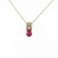 K18YG ルビーネックレス