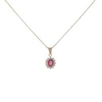 K18YG ルビーネックレス