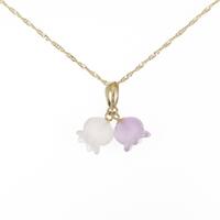 K18YG／750YG フラワー アメジストネックレス