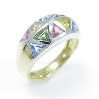 K18YG／PT サファイヤリング