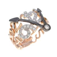 K18スリーカラー クロック ダイヤモンドリング