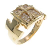 【リメイク】K18YG クロス ダイヤモンドリング