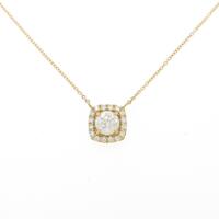 【リメイク】K18YG ダイヤモンドネックレス 0．527ct・H・VS1・VG